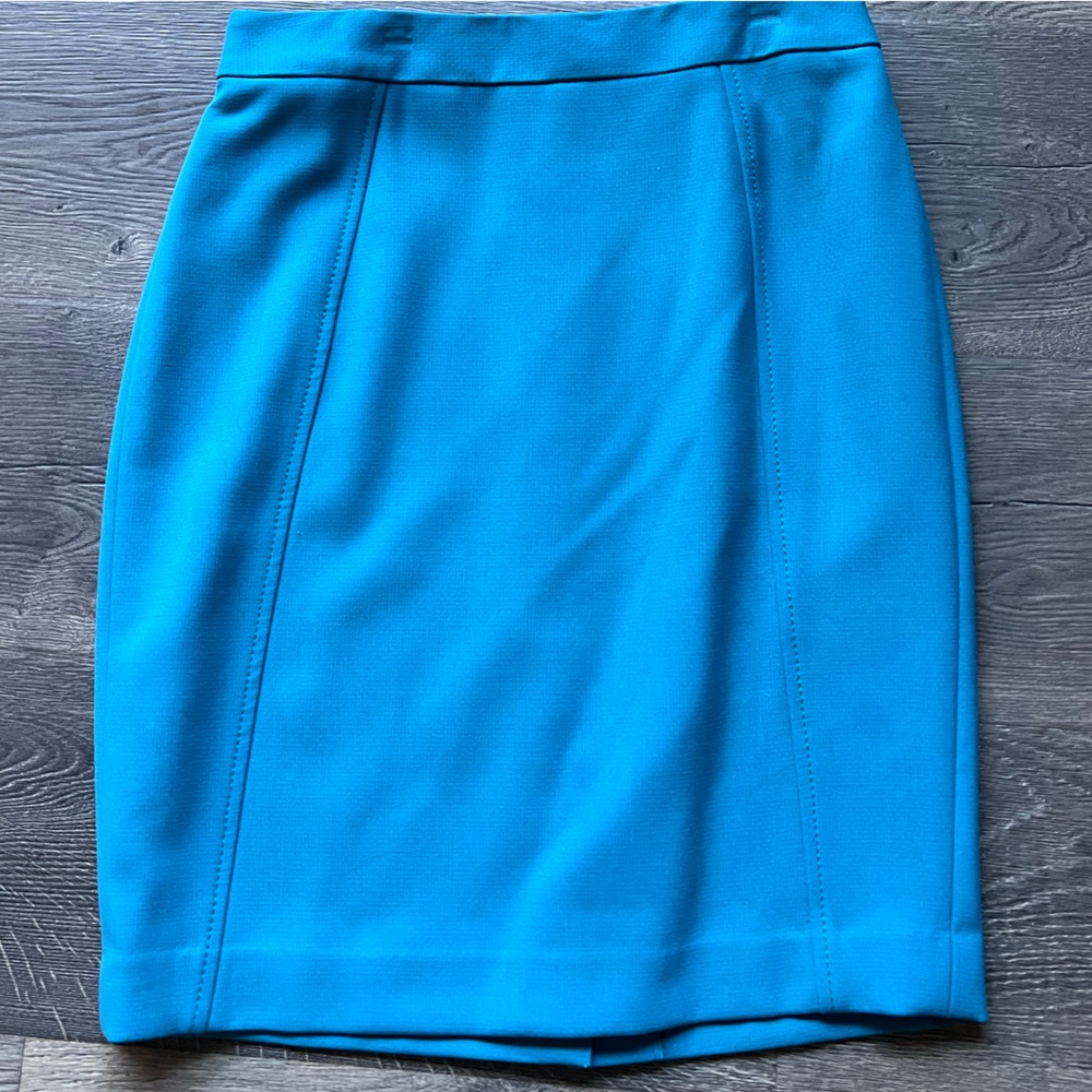 Halogen Nordstrom Teal Pencil Skirt 4P 4 petite